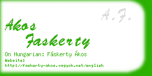 akos faskerty business card